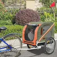 StarTech.com Remorque à vélo pour animaux de compagnie - Pour chiens et chats - Orange