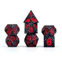 Fanroll Silicone Dragon Storm Black Dragon Scales Sharp Edge Dice Set 7 Multicolore Enfants