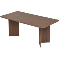Hannah Home Table à manger en bois "Linza" 180 x 90 x 75 cm - Noyer