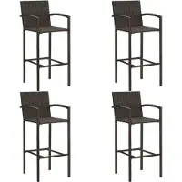 vidaXL set bar de jardin 5 pièces brun