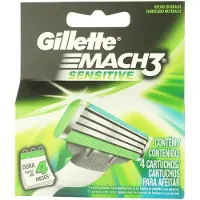 Gillette Lames de rechange Mach3 Sensitive, lot de 4, pour hommes