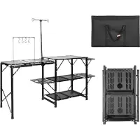 OEM Table d'extérieur en aluminium pour deux personnes - 126 cm x 81 cm x 49 cm - 9,7 kg - avec évier