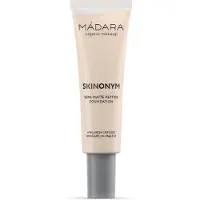 Mádara Skinonym Semi-Matte Peptide fond de teint longue tenue avec des peptides teinte Porcelain 10 30 ml