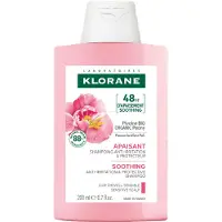 Klorane Pivoine Shampooing Bio, Soin apaisant pour cuir chevelu sensible, 200 ml
