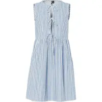 Pieces Jolly Tie Sleeveless Short Dress Bleu XL Femme