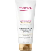 Topicrem UH BODY Ultra-Moisturizing Progressive Tan lait solaire hydratant pour peaux sèches et sensibles 200 ml