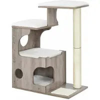 In And OutdoorMatch Arbre à chat de luxe Darion - pour chats - bois - lit douillet pour chats - Jouets pour chats - convient aux petits chatons