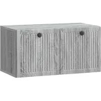 Syfax Meuble TV mural Sonoma gris 59,5 x 31 x 30 cm Bois d'ingénierie