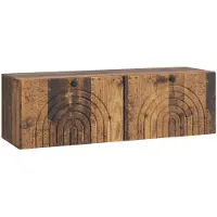Syfax Meuble TV mural Bois ancien 98 x 31 x 30 cm Bois d'ingénierie