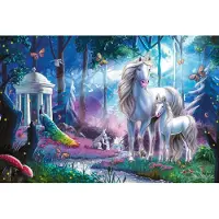 Schmidt Spiele Jument licorne avec poulain, 200 pièces