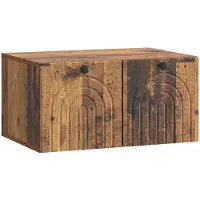 Syfax Meuble TV mural Bois ancien 59,5 x 41 x 30 cm Bois d'ingénierie
