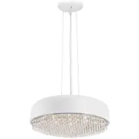 Nova Luce Lyon suspension en cristal Ø 46cm blanc