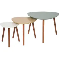 Atmosphera Set de tables basses MILEO, 3 pièces