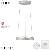 Paul Neuhaus Lampe suspendue élégante Pure E-Loop aluminium