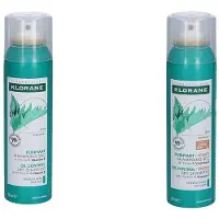 Klorane Shampooing sec pour cheveux foncés à l'ortie & à la vitamine E 150+150 ml Crème