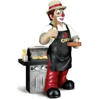 Gilde Clown, "Chefgriller", Grillmotiv, Kunstharz, mehrfarbig, VE 1, L. 7 cm, B. 13 cm, H. 14.5 cm 10279 4063387102794