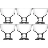 LAV SET DE BOLS À CRÈME GLACÉE 6PCS 285ML LV-DES55F, Saladier + bol, Transparent