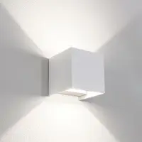 CENTURY Applique murale d'extérieur QUADRATO à LED, éclairage vers le haut/vers le bas, blanche, 20 W, 3000/4000/6500 K, indice de protection IP65