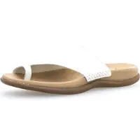 Gabor 03-700 Chaussures Femmes Mules Séparateur d'orteils, Taille:39, Couleur:Blanc
