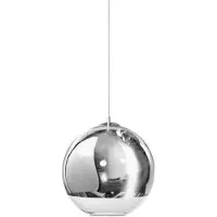 Azzardo Charmant luminaire suspendu Silver ball en plusieurs tailles, Variant : Ø 400 x 370 x 1030 mm, E27, 60 W, chromé, transparent