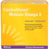 Omnivision CentroVision Macula Omega 3 gélules pour la vue et la protection des cellules, 90 gélules