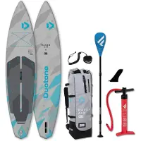 Duotone RAVEN AIR SLS 12'6 Touring iSUP - Planche de SUP légère (7,9 kg) avec sac à dos