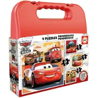 Educa Borras 4 puzzles progressifs cars on the road