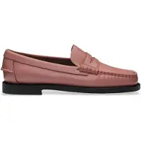 Sebago pour femme. 76112KW Mocassins en cuir rose Classic Dan (39), Plat, Aucun, Casuel
