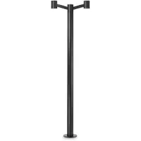 Ideal Lux Lampadaire d'extérieur Clio MPT2 Nero 249520 E27 2x60W IP44 57,5 cm noir
