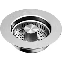 INF Filtre d'évier en acier inoxydable 304 avec bouchon à ressort en cuivre pour cuisine et salle de bain