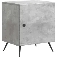 vidaXL Cabinet de chevet Gris béton 43 x 34,5 x 50 cm