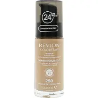Revlon Fond de teint matifiant longue tenue Cosmetics ColorStay pour peaux grasses et mixtes couleur 250 Fresh Beige 30 ml