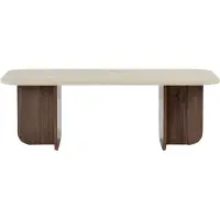 CALICOSY - Table basse rectangulaire avec plateau aux bords arrondis L120 cm - BECAJ