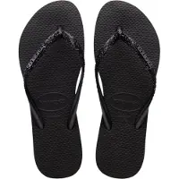 Havaianas Slim Femme - Tongues et Sandales, Noir - Taille 35/36 - Plastique