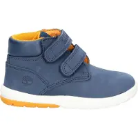 Timberland pour garçon. TB0A2K280191 Bottes en cuir mi-mollet Toddle Tracks bleu marine avec fermeture velcro (24), Plat, Casuel, mode enfan