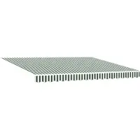 vidaXL , tissu de remplacement pour stores, vert et blanc, 380 x 345 cm, polyester