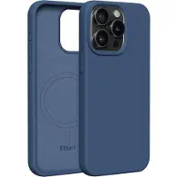 Etteri Silicone Mag case for iPhone 15 Pro Max 6,7" dark blue (Apple iPhone 15 Pro Max), Coque pour téléphone portable, Bleu