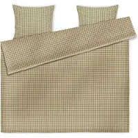 Juna L 200 x L 220 cm - Økologisk bomuld - Grøn/soft pink (Parure de lit, 200 x 220 cm)