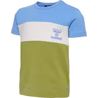 Hummel T-Shirt bleu / olive / blanc