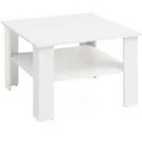 Wohnling Table basse WL5.834 Blanc 60x42x60 cm Table en bois design avec