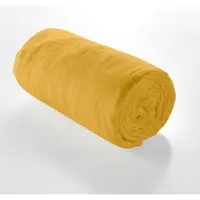 Douceur d'intérieur Drap housse - - Gaze de coton - 190x140cm - jaune