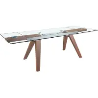 ANGEL CERDA SL Angel Cerdá Table de salle à manger extensible Rectangulaire Verre trempé en noyer 1131