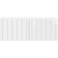 vidaXL Meuble TV mural 78,5 x 31 x 30 cm, blanc brillant