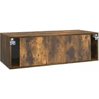 vidaXL Meuble TV mural en chêne fumé 98 x 41 x 30 cm