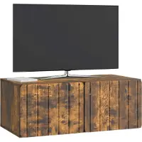 vidaXL Meuble TV mural, 78,5 x 41 x 30 cm, imitation chêne fumé