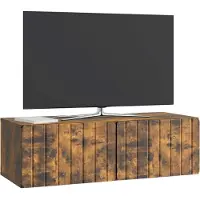 vidaXL Meuble TV mural, 98 x 41 x 30 cm, chêne fumé
