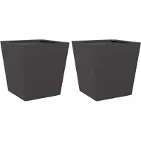 vidaXL Jardinières 2 pcs noir 40x40x40 cm acier