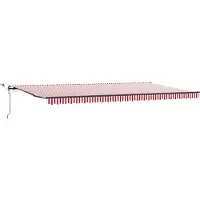 vidaXL Tringle à linge rétractable, rouge et blanche, 600 x 300 cm, en polyester