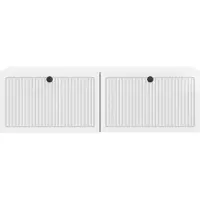 vidaXL Meuble TV mural , blanc brillant, 98 x 31 x 30 cm