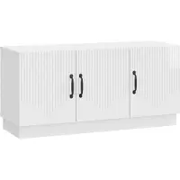 vidaXL Meuble TV , blanc brillant, 99 x 34,5 x 47 cm, aggloméré